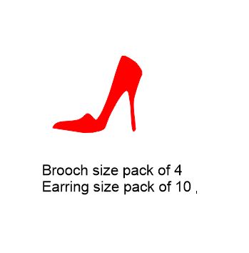 Shoe,ladies Brooch or earring size acrylics  fo